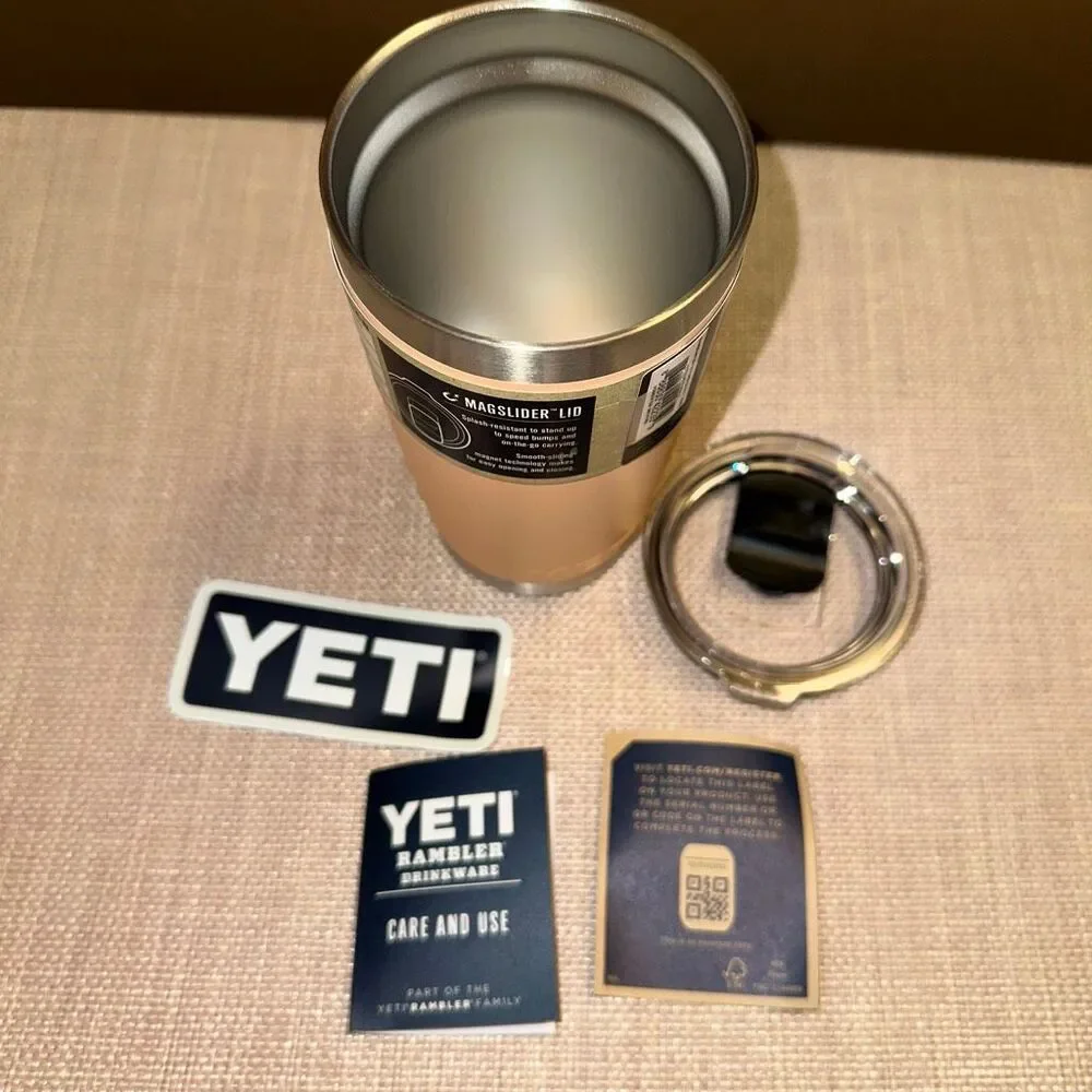 Yeti Rambler 20oz Magslider Cup - Low Country Peach Authentic NWT